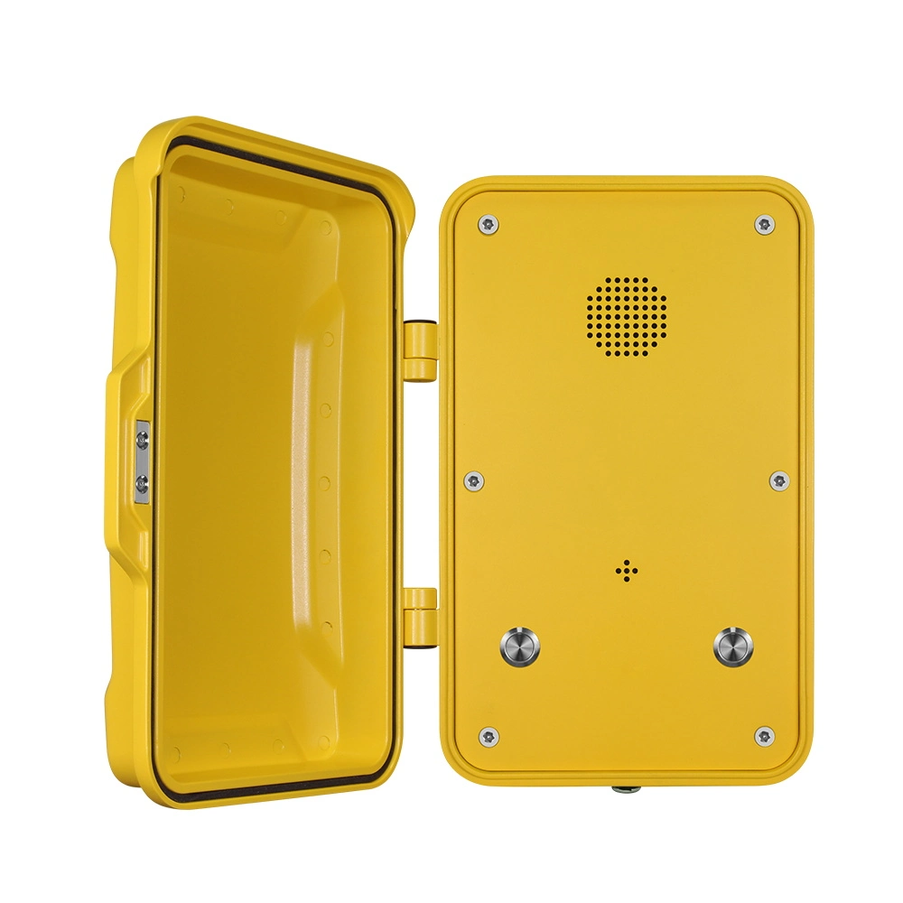 Aluminum Cast Auto-Dial Industrial Telephone, Watertight SIP Telephone for Humid Conditions