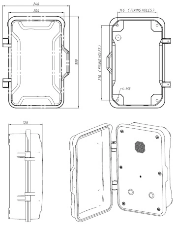 Aluminum Cast Auto-Dial Industrial Telephone, Watertight SIP Telephone for Humid Conditions