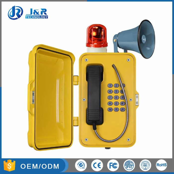 Weatherproof Broadcasting Telephone, Rugged Industrial Telephones with Sounder & Beacon