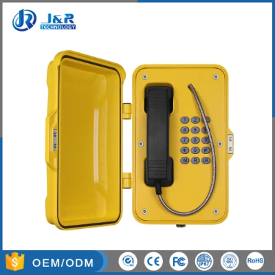 Telefono di emergenza marino robusto e resistente alle intemperie, telefono VoIP tunnel resistente all'umidità